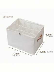 1pc 12/16/20 Grid Fabric Visible Bed Under Shoe Storage Box With Dividers, Suitable For Sneakers And Slippers Shoe Storage And Organization, Ideal For Home Shoe Storage - View 3