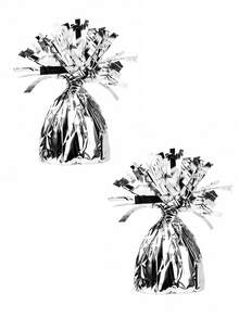 1個金屬箔流蘇氣球配重，多色亮面重型氣球固定座，附穩定平底座，生日婚禮新娘派對畢業派對裝飾桌面中心裝飾品 - A - 查看 35