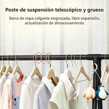 Mobile Triangular Landing Clothes Rack, Simple Bedroom Hanger, Multi-Tier Hanger With Wheels - Black - View 4