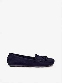 Women's Classic Loafers With Decorative Fringes Comfortable And Timeless Green Red Beige Blue Brown Black - Blue - View 7