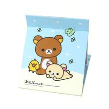 San-X Rilakkuma مرآة مكياج محمولة مرخصة رسميًا من Relax Bear بتصميم كرتوني لطيف وأنثوي، مرآة يد مدمجة على الطراز الياباني، هدية إبداعية - متعدد الألوان - مشاهدة 10
