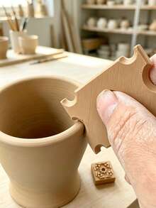 Ceramic Trimming And Shaping Repair Tool, Asymmetrical Clay Sealing Tool, Pottery Tool, Clay Auxiliary Tool, Clay Body Bottom Shaping Gauge/Foot Ring/Bottom Foot Trimming Ruler, Two Different Shaped Plastic Trimming Round Scrapers, Each Tool Can Correct 6 Different Thicknesses, Artisan Gift, Pottery Enthusiast Tool, Birthday Gift, Holiday Gift - Multicolor - View 4