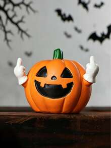 Fun Pumpkin Figurine, Mini Resin Halloween Jack-O'-Lantern Ornament, Cute Desktop Decor, Suitable For Home, Office, Party, Bookshelf, Halloween Gift - Cute Finger Pumpkins - View 2