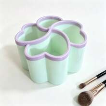 1pc Desktop Pen Holder, PP Makeup Storage Box, Desktop Organizer, Clover 4-Compartment Storage Design - Suitable For Office, School, Home, Desk - Ideal Choice For Small Spaces And Home School Supplies - One Size Fits All - View 10