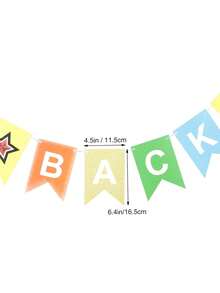 2pcs Banners For School Decorative Banner For Classroom And Office Decorations Simple Design For Reunions And Parties Welcome Banner Decorative Flags For Classroom Party Backdrop Lightweight Easy To Hang For First Day Of School Celebrations - Multicolor - View 2