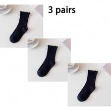 1/3/5/6/8/10/20 Pairs Women's Solid Color Ruffle Edge Minimalist Fashion Versatile Comfortable Soft Socks, Suitable For Daily Wear, With Ruffle Edge, Suitable For Spring, Autumn, Winter, Beautiful Charming Cute, Suitable As Gifts For Students And Friends - Multicolor - View 17