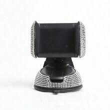 1PC Colorful Rhinestone White Rhinestone Car Phone Holder, Exquisite Sparkling Rhinestone Craftsmanship, Stable Suction Cup Base, Dashboard / Air Vent Dual Use, No Shaking During Navigation - Multicolor - View 13
