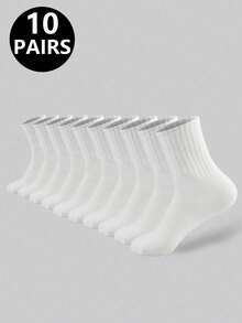 5/10/20 Pairs Neutral Casual Sports Socks, Suitable For Daily Indoor And Outdoor Wear - Multicolor - View 7
