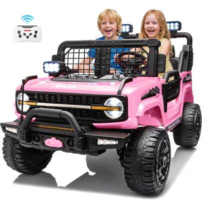 Joyracer 4WD 24V Ride On Toys Truck With MP3 Music, 2 Seater 800W 9AH Powered Ride On Electric Car,Remote Control,4 Wheels Suspension, 3 Speeds