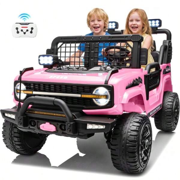 Joyracer 4WD 24V Ride On Toys Truck With MP3 Music, 2 Seater 800W 9AH Powered Ride On Electric Car,Remote Control,4 Wheels Suspension, 3 Speeds
