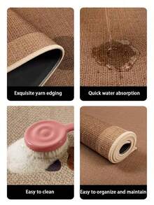 1 pièce pièce Tapis de cuisine géométrique vert matcha frais nordique 3,5 mm en caoutchouc souple absorbant, convient pour la cuisine, la salle de bain, le salon, le paillasson d'extérieur, le tapis de cuisine, la décoration de la maison et le tapis de toilette - Multicolore - Voir 6