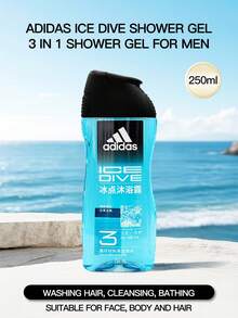 Adidas 3合1男士沐浴露 - 運動後舒緩/清涼/活力 250ml/600ml - 冰點250ml - 查看 1