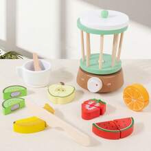 1 Set Mainan Dapur Kayu untuk Bermain Peran, Termasuk Pembuat Roti, Mixer, Mesin Kopi, dan Juicer, Mainan Bermain Peran untuk Anak Perempuan - MultiWarna - View 10