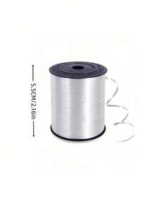 1 Roll Silver Curly Ribbon, Suitable For Gift Wrapping, Balloon String, Wedding, Birthday And Other Occasions - Shiny Metallic Ribbon, Suitable For Bouquet And Flower Wrapping Paper, Valentine's Day, Wedding, Birthday, Back To School Season And Other Occasions. - View 6