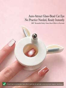 Rotating Nail Art Magnet With Automatic Glass Bead Adsorption Cat Eye Tracker, Super Strong Magnetic Force, Multi-Function Wide Light Cat Eye Magnet, Suitable For Beginners - Multicolor - View 7