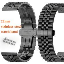 22mm Stainless Steel Classic Strap, Compatible With Samsung,Compatible With Huawei,Compatible With Xiaomi And Other Smart Watches - Multicolor - View 1