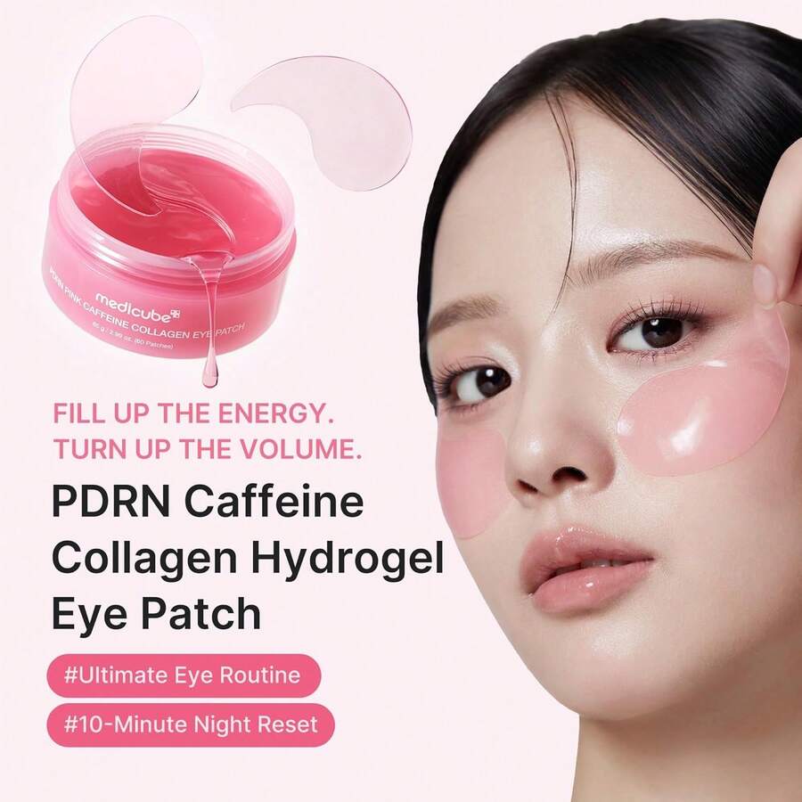 Medicube ميديكوب - PDRN بينك كافيين كولاجين لصقات العين 60 قطعة - العناية بمحيط العين - Collagen - مشاهدة 1