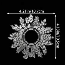 Creative Wreath Metal Die-Cut Embossing Template Tool For DIY Scrapbooking, Cardmaking, And Photo Album Craft Decoration - Silver - View 3