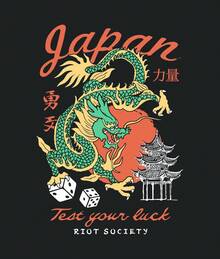 T-shirt da uomo a maniche corte con stampa grafica di Society GMOP - Nero 3 - Visualizzare 6