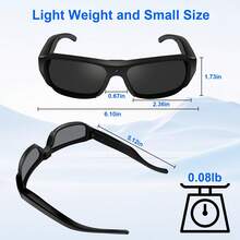 Sports Video Glasses, Smart Video Glasses, 90-Minute Battery Life, 75° Wide Angle, Wearable Camera, Glasses With Video And Photo Functions, For Meetings, Comes With A 64GB Memory Card, Perfect Holiday Gift For Friends For Christmas And Halloween! - View 4