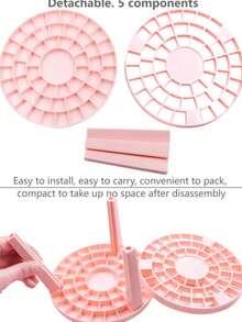 1pc Cosmetic Storage Rack, Multi-Functional Detachable Organizer, Desktop Makeup Brush Holder With Compartment Storage Box Plastic Cosmetic Organizer For Lipstick, Jewelry, Dressing Table And Dressing Room, Suitable For Eyebrow Pencil, Lipstick, Brushes And Makeup Supplies, Living Room, Kitchen, Bathroom, Bedroom And Other Places, Perfect Gift For Valentine's Day And Thanksgiving, Sturdy Cosmetic Dressing Table Organizer - Multicolor - View 8
