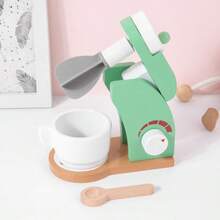 1 Set Mainan Dapur Kayu untuk Bermain Peran, Termasuk Pembuat Roti, Mixer, Mesin Kopi, dan Juicer, Mainan Bermain Peran untuk Anak Perempuan - MultiWarna - View 7
