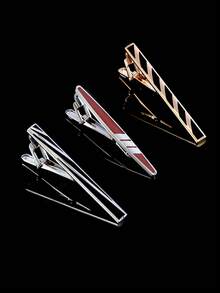 1/3/5 Pcs Tie Clips For Men, Classic Shiny & Glossy Tie Bar, Ideal For Father, Husband, Boyfriend, Business, Wedding, Tie Pins Set - Multicolor - View 10
