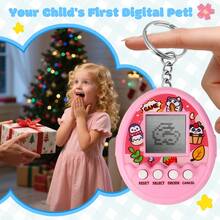 1pc Retro Electronic Pet Egg Keychain, Mini Nostalgic Handheld Game Toy With Multiple Pets & Interactive Modes, Creative Bag Decoration Gift For Children - Multicolor - View 5