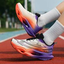 Summer/Autumn New Running Shoes Mesh Breathable Lightweight Anti-Slip Sports Training Professional Running Shoes For Teenagers And Students - N370 Electric Orange - View 5