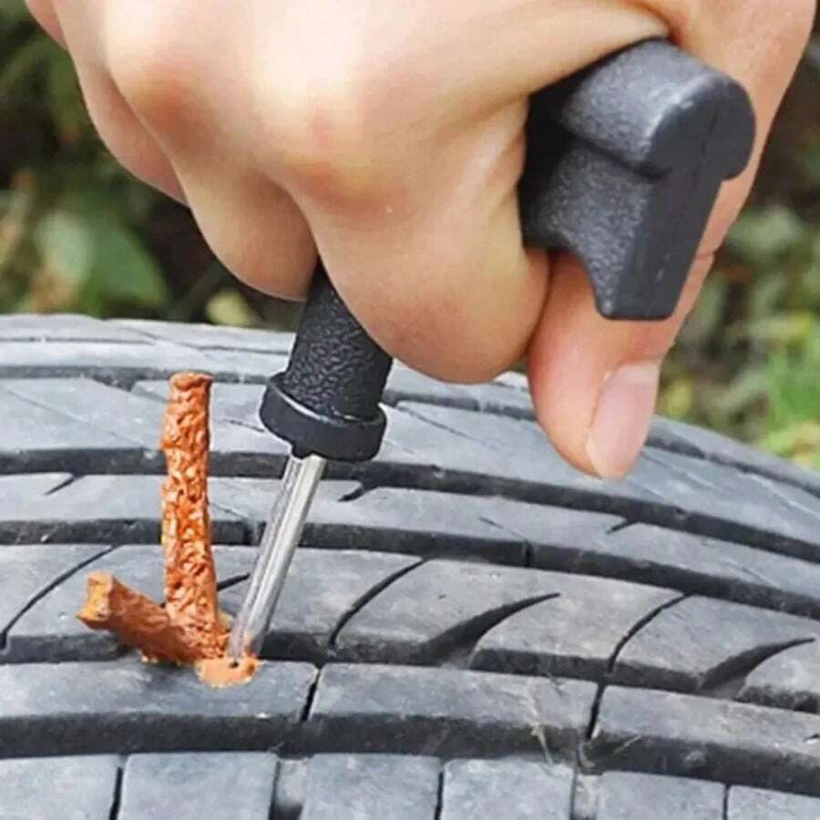 5pcs Car Tire Repair Tool Set Vacuum Tire Special Emergency Motorcycle Electric Vehicle Universal Rubber Strip Quick Tire Repair - A - View 1