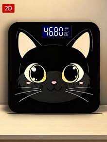 1pc LED Display Electronic Weighing Scale, Flat 2D Digital Bathroom Scale, Decorative Weighing Platform - Suitable For Long-Term Use, Meets Family Weighing Needs, Perfect As A Gift For Christmas, New Year, And Valentine'S Day - A - View 3