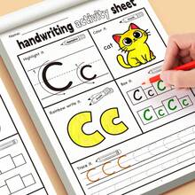 English Alphabet Handwriting Practice Copybook For Elementary Students, Pen Control And Grip Training, Letter Tracing And Coloring Book - Alphabet Book ABC (32 Pages) - View 3