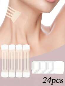 24pcs Neck Lifting Tape, Neck Lifting Patch, Neck Wrinkles, Anti-Sagging Neck Lifting Tape, Instant Lifting Patch, Adhesive And Lifting, Used For Neck, Eyes And Double Chin Lifting Neck And Face Tape - Multicolor - View 2