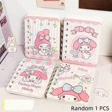 [SANRIO Series Bestseller] Sanrio Official Authorized 4-Piece Set/Random A: 4 Pcs Random Mini Spiral Notebooks, Cartoon Notebooks A7 Cute Mini Portable Pocket Notebooks, Student Gift School Supplies - Multicolor - View 17