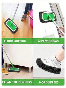 1/2/4/6/8pcs Reusable Grey Mop Cloths, Washable Microfiber Dry & Wet Mop Pads, Suitable For Robot Vacuum Cleaner, Suitable For Cleaning Hardwood Floors And Hard Surfaces - Multicolor - View 4
