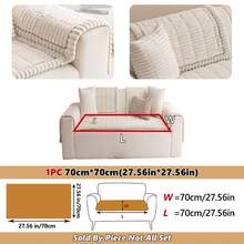 1pc Comfortable Flannel Sofa Cover, Non-Slip Machine Washable Sofa Protector, Soft & Warm, Suitable For Dogs And Home Daily Use - Multicolor - View 22