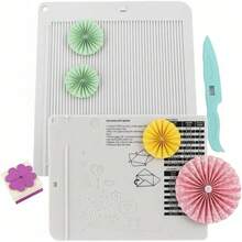 Herramienta de papel multiusos mini marcador de puntuación, fabricante de sobres, adecuada para crear líneas en relieve y medir manualidades DIY multifuncionales, cortador de papel marcador de puntuación, raspador - Tabla de cortar con marcador - Ver 13
