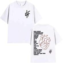 2026 Rapper PNL Le Monde Chico Album Graphic T-Shirt Men Women Fashion Hip Hop Short Sleeve T-Shirts Cotton Casual T Shirt - White - View 2