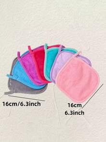 Slouchy Person Water-Free Flannel Makeup Removal Towel, 7 Colors, Thickened With Hanging Hook, Face Cleansing And Makeup Removal Cloth - Multicolor - View 2
