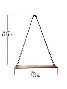 1pc Hanging Wall Shelf Boho Black Rope Floating Shelf With Wood Beads, Minimalist Wooden Storage Rack For Plants, Aromatherapy, Decor Sturdy Wall Mounted Display For Living Room BedroomEntryway - Black - View 9