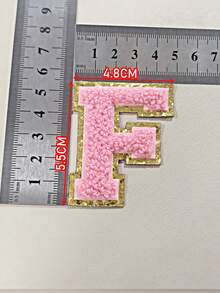 1件 DIY 定製兒童漁夫帽，A-Z 絨毛字母貼片單獨販售，帽子與字母貼片非套裝販售，幼兒戶外沙灘遮陽帽 - 粉色 - 查看 4