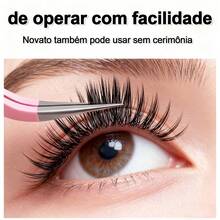 2/1 Peça Conjunto de Duas Pinças de Cabeça Reta Rosa, Cabeça de Pinça Simples, Fina e Fácil de Atender às Necessidades, com Dureza do Aço Reforçada, Alta Elasticidade, Durabilidade Excelente com Capa Protetora para Evitar Ferimentos nas Mãos, Encaixe Apertado e Confortável - preto - Visão 4
