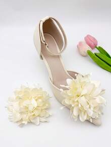 2 piezas Nuevos clips de flor de camelia desmontables hechos a mano para zapatos de tacón alto, adecuados para decoración de zapatos de tacón alto de boda, adecuados para zapatos, botas, ropa, sombreros, accesorios para el cabello, regalo exquisito para mujeres - Multicolor - Ver 11