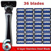 Classic 6-Layer Clean Shaving Razor For Men's Shaving & Women's Hair Removal, Manual Razor Blades, Create Perfect Skin - Multicolor - View 12