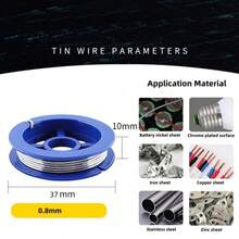 Solder Wire Mini Roll Household Industry Solder Wire High Purity No Washing Required Solder Wire Welding Assistant Electric Soldering Iron For Mobile Phone Computer Motherboard Electrical Maintenance - A - View 3