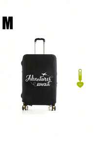 18-32 Inch Durable Universal Luggage Cover With "Adventure And Airplane" Pattern, Dust-Proof And Scratch-Resistant Suitcase Protector With Elastic Edges, Suitable For Flights, Honeymoon, Airport, Cruise, Business Travel, Unisex Travel Essential Accessory, Perfect Gift For Family, Friends, Mother, Teacher, Fits Most Rolling Luggage, Carry-On Bags, Suitcases, With Luggage Tag, Back To School Essential, Birthday Gift, Friend Gift - Multicolor - View 15