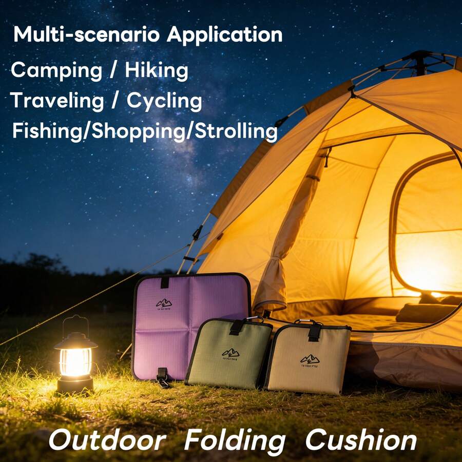 1PC Multi-Functional Foldable Seat Cushion, Patio Cushion/Outdoor Cushion. Suitable For Multiple Scenarios, Applicable For Patio, Outdoor, Camping, Picnic, Hiking, Fishing, Family Gathering And More. Patio Cushions, 3 Colors Available, Durable/Portable/Foldable/Thickened