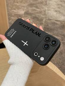 1件 God's Plan 十字架聖經經文以賽亞書 60:22 印花防震保護手機殼，極簡基督教信仰街頭風啞光黑防摔手機套，適合日常使用與送禮，復活節、受難節、聖誕節理想選擇，相容 iPhone 17、 17 Pro、 17 Pro Max、 手機殼與 Galaxy 手機殼，手機配件，快速出貨 - 彩色 - 查看 5
