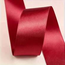 2 Rolls Burgundy Satin Ribbon, (1.57 Inch + 1 Inch Wide), 900 Inch Long, Satin Ribbon For Cake, Candy Box Packaging Decoration, Wedding Handmade Rose Hair Clip Ribbon, Valentine's Day, Mother's Day, Christmas Decoration Bow Ribbon Gift Decoration Ribbon - 2pcs wine red - View 5