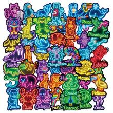 50PCS Cool Glow In The Dark Animal Stickers For DIY Skateboard Motorcycle Phone Case Decoration Ins Style Labels School Supplies - 50 PCS - View 9